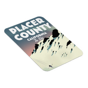Placer County California ski poser Magnet