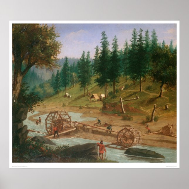 Placer Mining at Foster's Bar, California (1331A) Poster (Front)