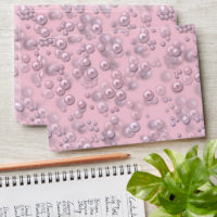Placers of white-pink pearls on pink velvet