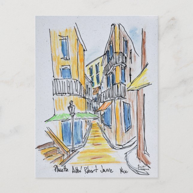 Placette Abbe Robert Jarred | Old Nice, France Postcard (Front)