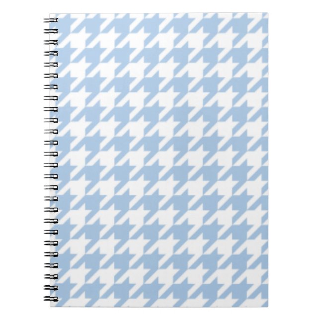 Placid Blue Houndstooth Notebook (Front)