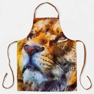 Placid Lion Face Apron
