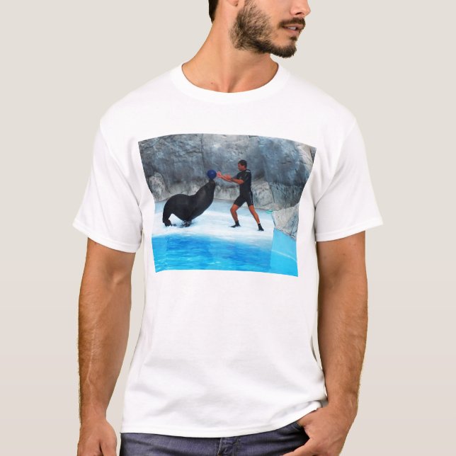 Placing ball on sea lion T-Shirt (Front)
