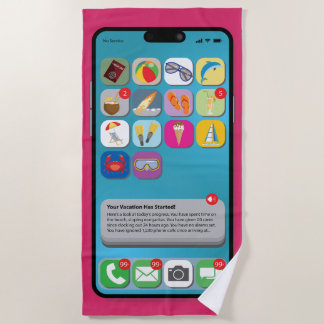 Placing Your Phone Is In Vacation Mode  Beach Towel