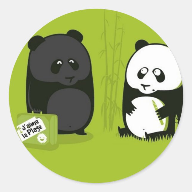 Plage Classic Round Sticker (Front)