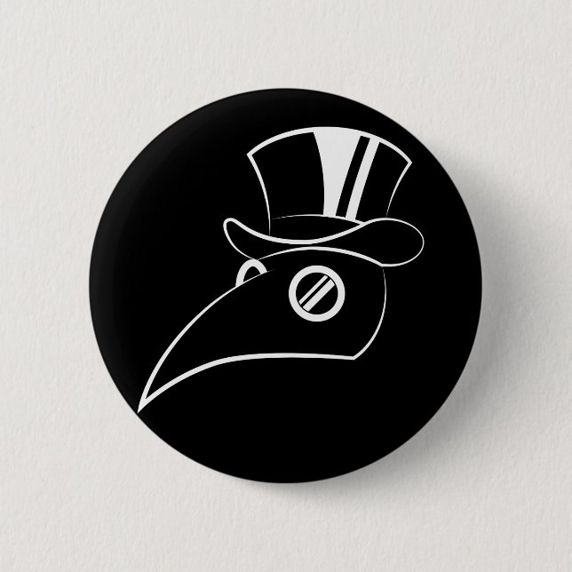 Plague Doctor 6 Cm Round Badge (Front)