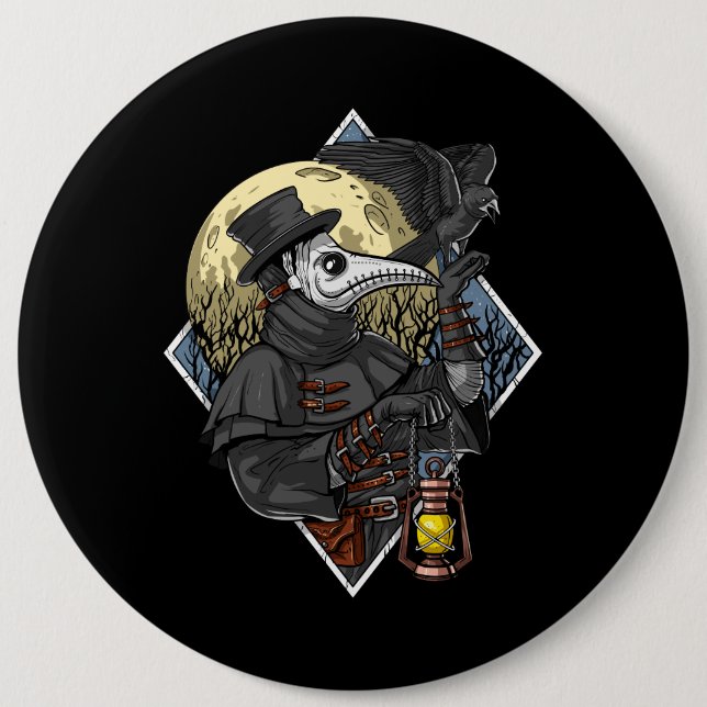 Plague Doctor 6 Cm Round Badge (Front)