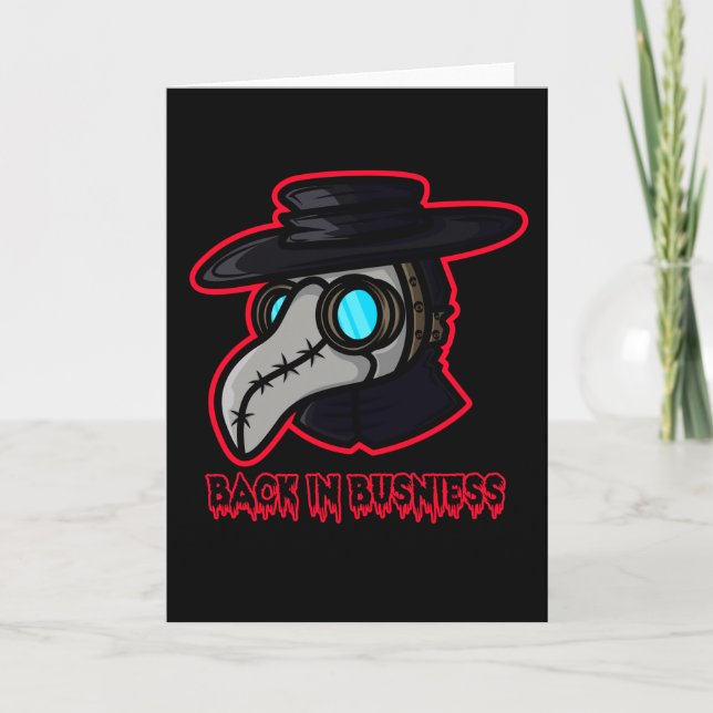 Plague Doctor Back In Business Card (Front)
