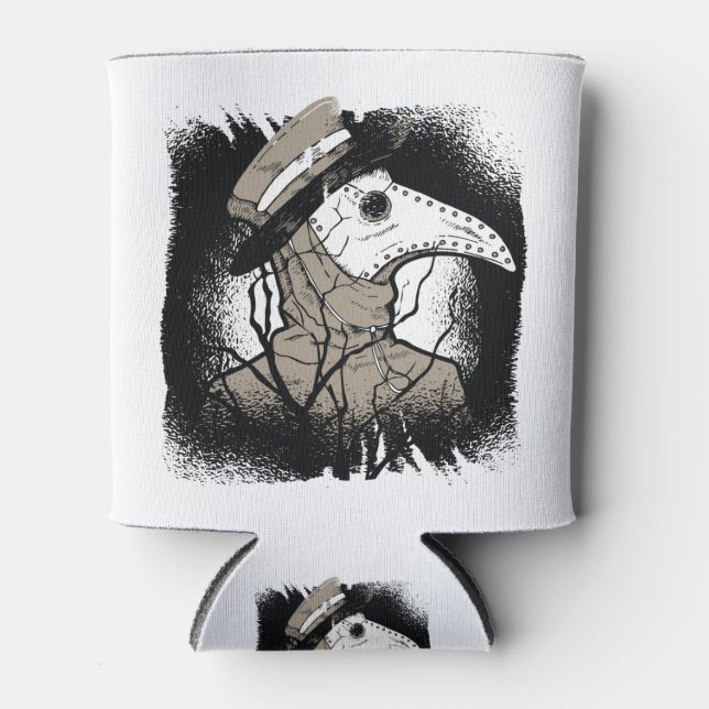 Plague Doctor - Creepy Gothic Fan Can Cooler (Front)