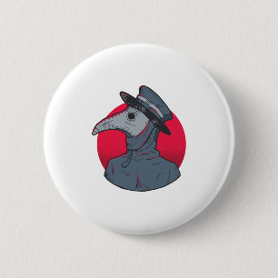 Plague Doctor Gift For Creepy Gothic Art Lover 6 Cm Round Badge