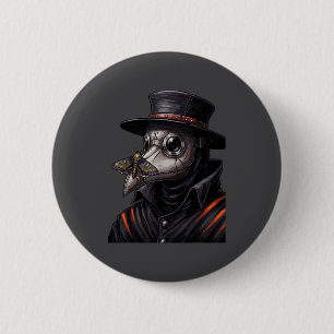 Plague Doctor Gothic Cottagecore Moth Face Mask Oc 6 Cm Round Badge