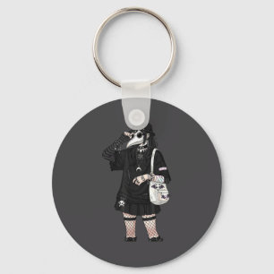 Plague Doctor Gothic Cottagecore Moth Face Mask Oc Key Ring