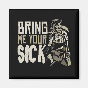 Plague Doctor Halloween Scary Gothic Gift Magnet