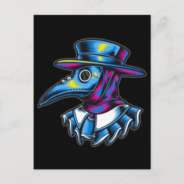 Plague Doctor Illustration Postcard (Front)