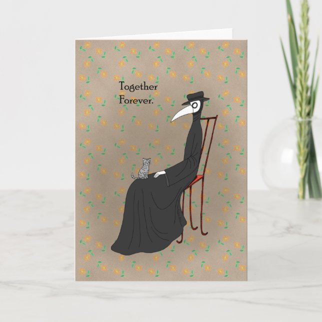 Plague Doctor Love anniversary Valentine's day Card (Front)