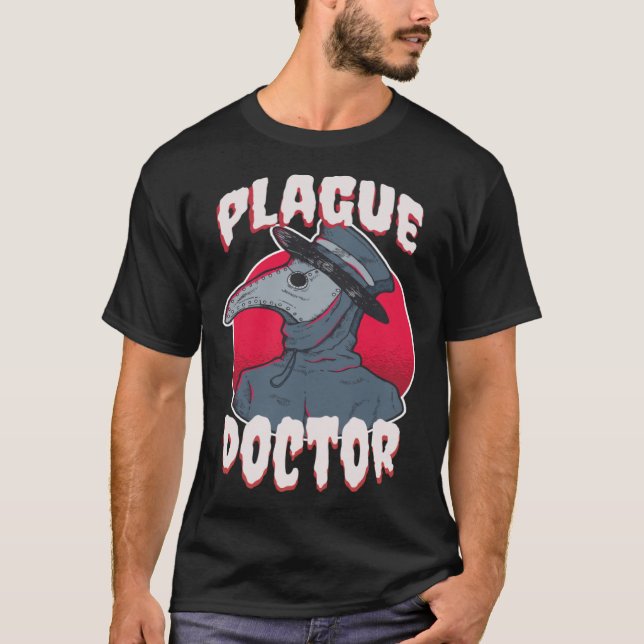 Plague Doctor Quarantine Halloween Costume Men Wom T-Shirt (Front)