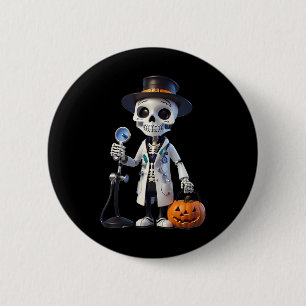 Plague Doctor Skeleton Doctor Halloween Paramedic 6 Cm Round Badge