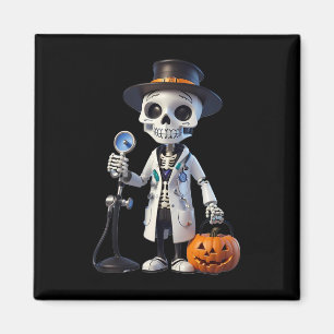 Plague Doctor Skeleton Doctor Halloween Paramedic Magnet