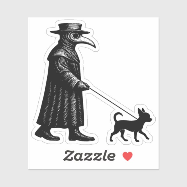 Plague Doctor Walking Chihuahua (Sheet)