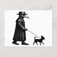 Plague Doctor Walking Chihuahua