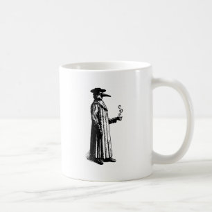 Plague Doctor with a Hot Cuppa Coffee Mug