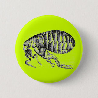 Plague flea 6 cm round badge
