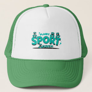 Plaiby Sport Cartoon Tee Trucker Hat