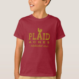Plaid Acres - harvest kids tee
