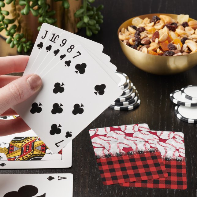 Plaid and Baseball Playing Cards (In Situ)