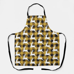 Plaid and deer apron