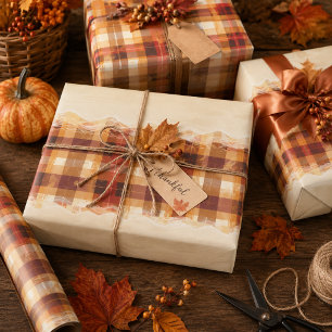 Plaid and Plenty Wrapping Paper Sheet