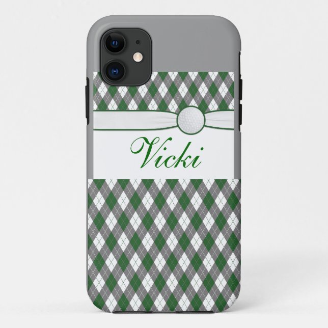 Plaid and ribbon case (Back)