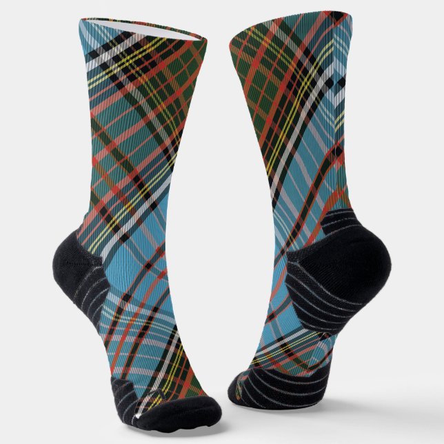 Plaid Anderson Classic Rustic Tartan Socks (Angled)