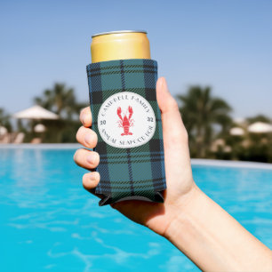 Plaid Any Occasion Family Lobster Boil Tartan Seltzer Can Cooler