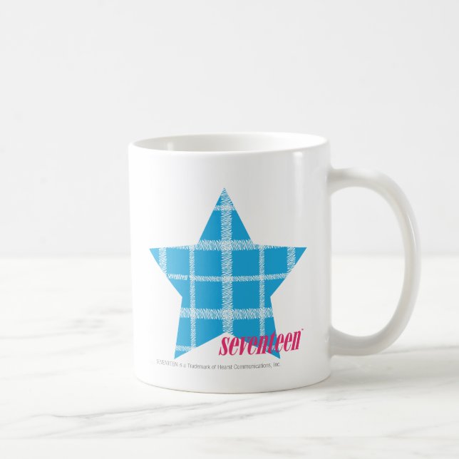 Plaid Aqua 3 Coffee Mug (Right)