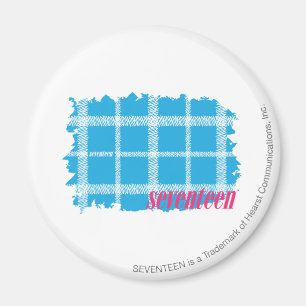 Plaid Aqua 4 Magnet