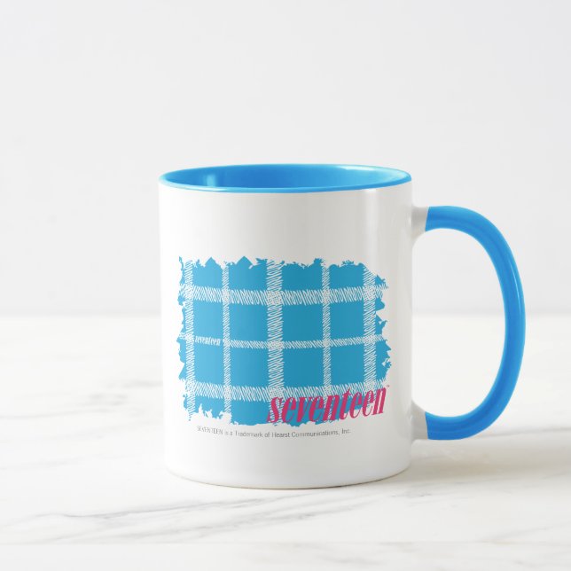 Plaid Aqua 4 Mug (Right)