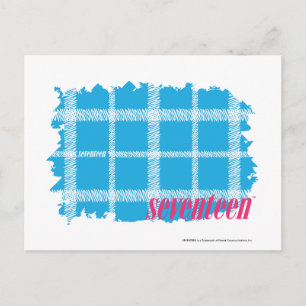 Plaid Aqua 4 Postcard