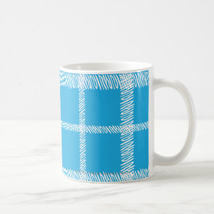 Plaid Aqua Coffee Mug