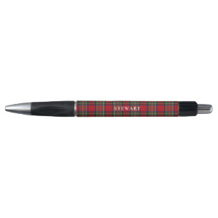 Plaid Black Red Stewart Tartan Custom