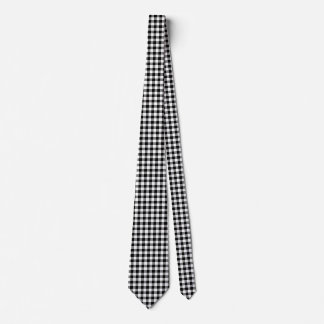 Plaid - Black White - Emo - Neck Tie