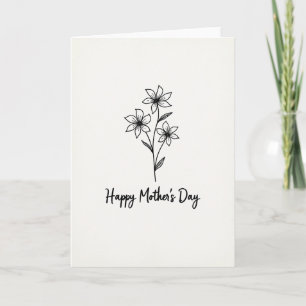 Plaid Blossom Mothers Day Card