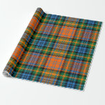 Plaid Blue Orange Green Clan Murray Tartan Wrapping Paper<br><div class="desc">Wrap your holiday gifts in festive style with our Orange and Blue Plaid Check Tartan Wrapping Paper. This classic and timeless design brings a touch of warmth and tradition to your presents. Whether you're wrapping up thoughtful gifts for loved ones or adding a festive touch to your holiday decorations, this...</div>