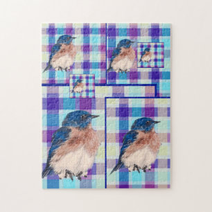 Plaid Bluebird Puzzle