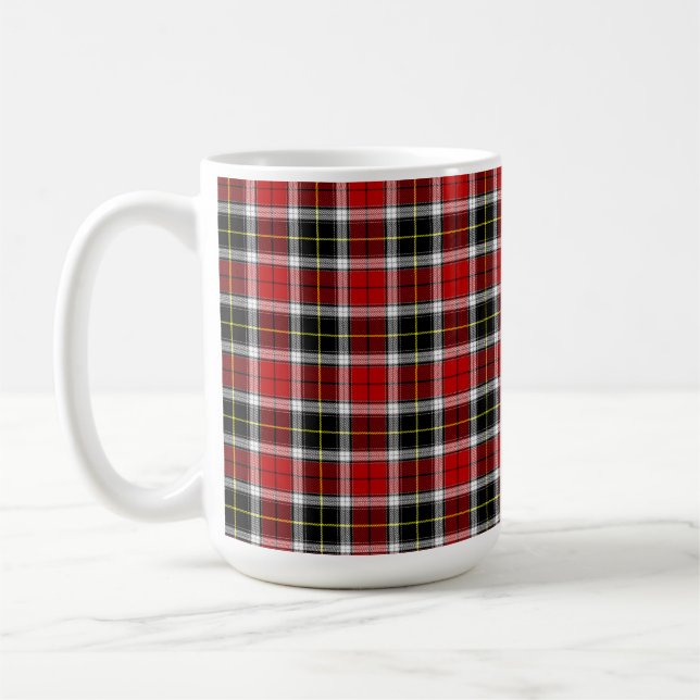 Plaid Brown Checks Pattern Coffee Mug (Left)