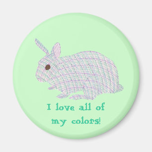 Plaid Bunny, I love all of my colours, magnets