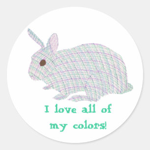 Plaid Bunny, I love all of my colours, stickers