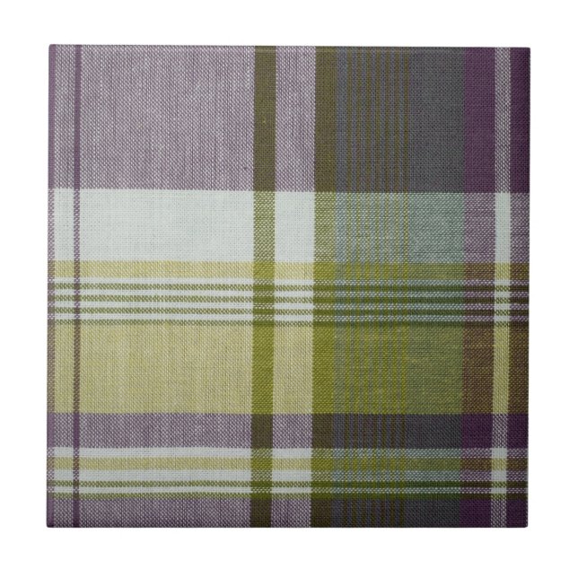 Plaid Ceramic Tile (Front)