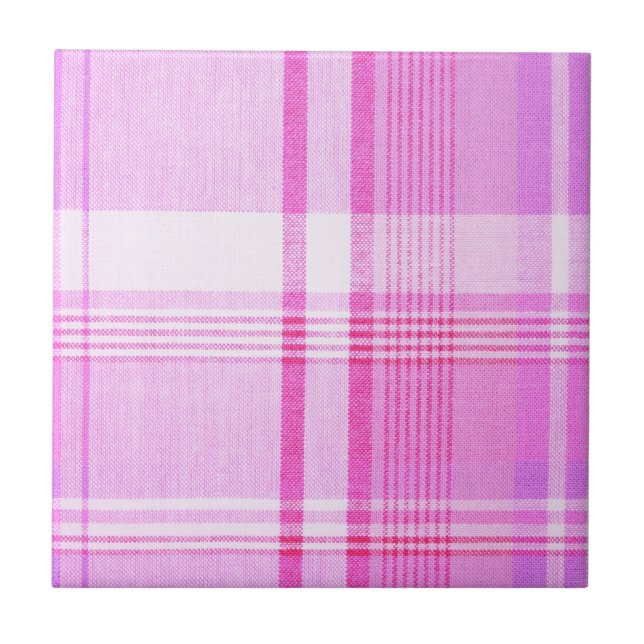 Plaid Ceramic Tile (Front)