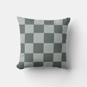 Plaid Check Pattern Balsam Green Cushion